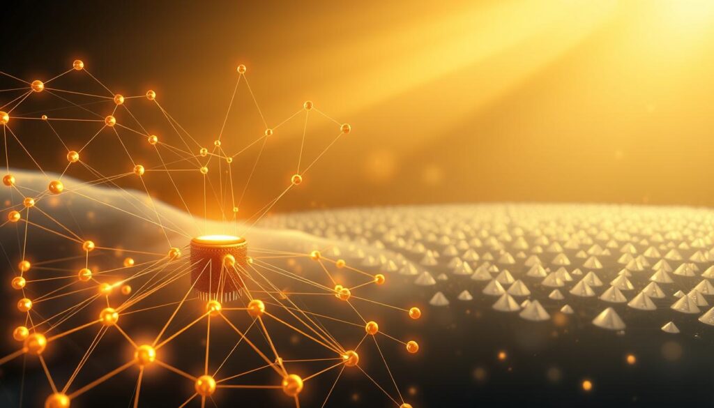 A detailed illustration of the Bitcoin network, capturing its core infrastructure and the flow of transactions. In the foreground, a central hub of interconnected nodes, each representing a participant in the decentralized system. Emanating from this hub, a web of stylized transaction paths, pulsing with the movement of digital assets. The middle ground features a serene, ethereal backdrop, with soft lighting and a sense of technological elegance. In the distance, a visualization of the broader blockchain, its distributed ledger taking shape like a shimmering, intricate tapestry. The overall atmosphere conveys the robust, secure, and transparent nature of the Bitcoin network, a revolutionary financial system poised to reshape the landscape of global commerce. A detailed illustration of the Bitcoin network, capturing its core infrastructure and the flow of transactions. In the foreground, a central hub of interconnected nodes, each representing a participant in the decentralized system. Emanating from this hub, a web of stylized transaction paths, pulsing with the movement of digital assets. The middle ground features a serene, ethereal backdrop, with soft lighting and a sense of technological elegance. In the distance, a visualization of the broader blockchain, its distributed ledger taking shape like a shimmering, intricate tapestry. The overall atmosphere conveys the robust, secure, and transparent nature of the Bitcoin network, a revolutionary financial system poised to reshape the landscape of global commerce.